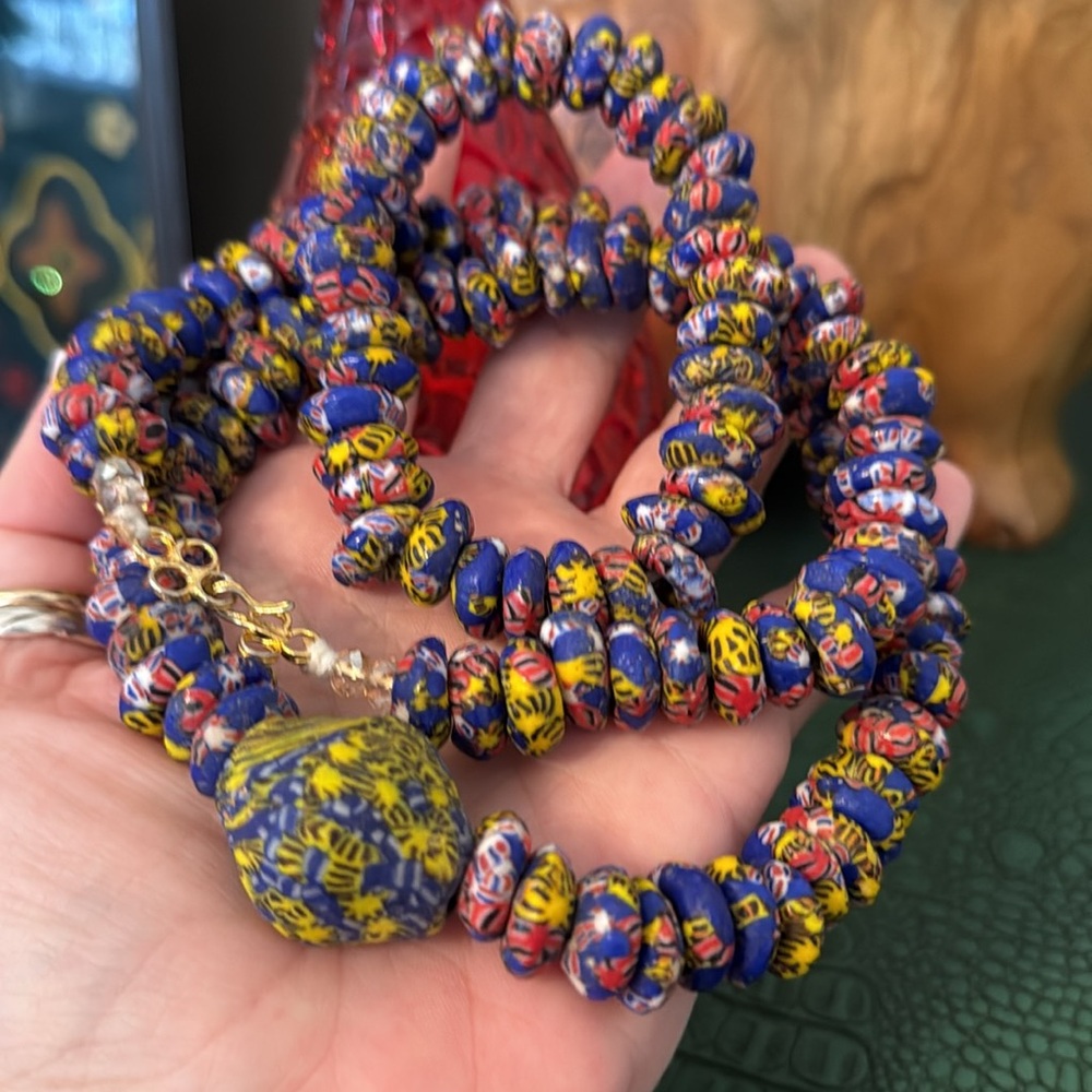 KROBO Tribal Beaded Necklace and Bracelet Set
